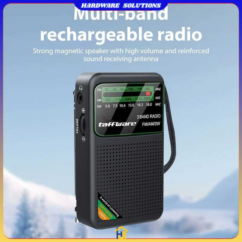 Taffware Radio Receiver FM AM SW Antenna Rechargeable Battery - TG-77
