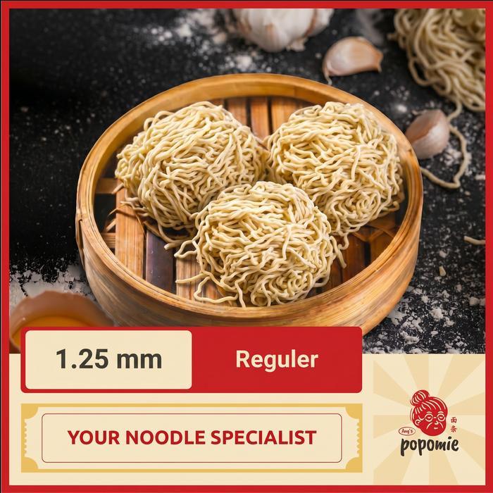 Popomie Ramen Mentah Supplier Restoran Jepang Halal 1000gram 12 Porsi Tanpa Bumbu Sertifikasi HALAL 