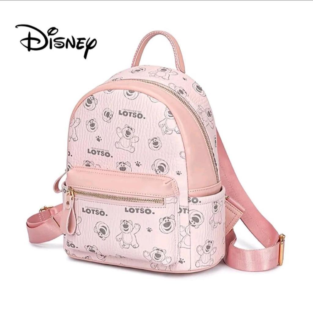 Disney Tas Ransel Mini Wanita Original 85144 Warna Pink Motif Lotso Premium + Free Box