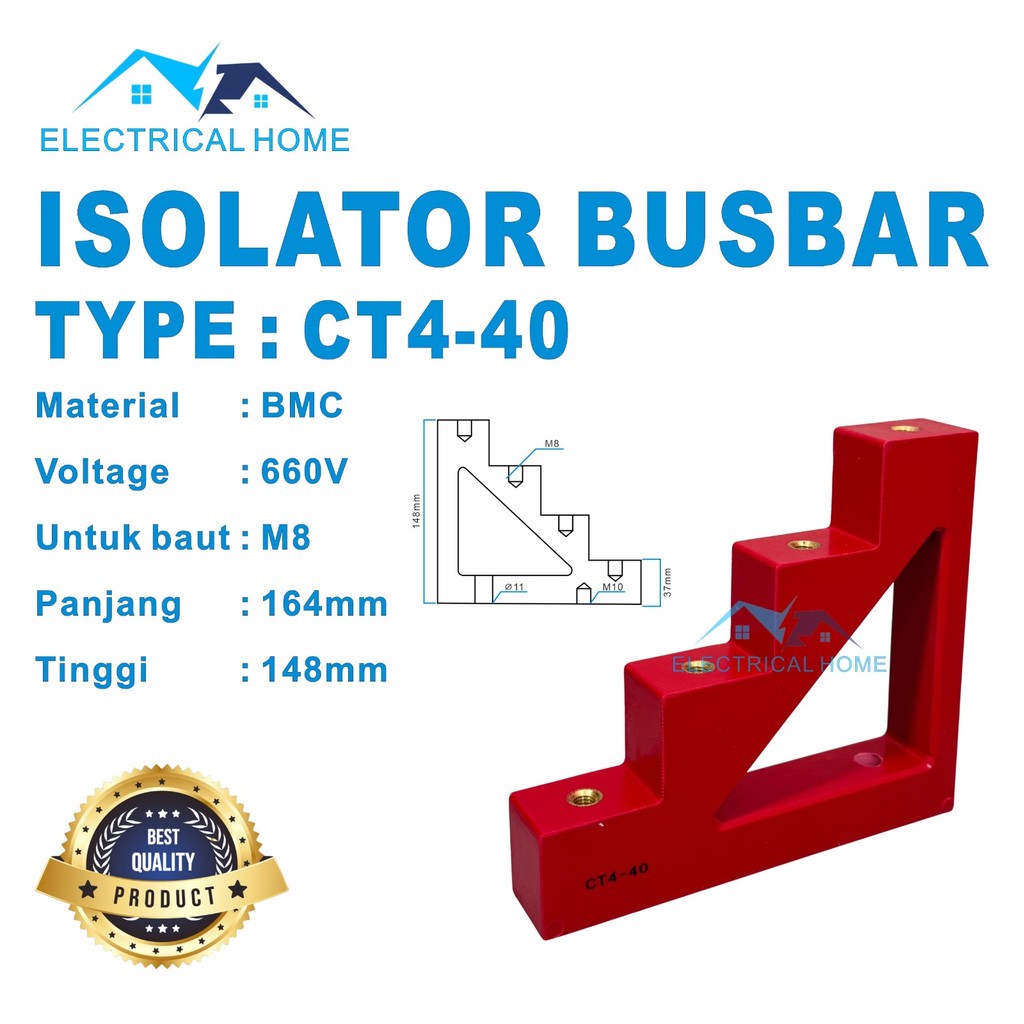 STEP ISOLATOR BUSBAR SUPPORT / ISOLATOR BUSBAR TANGGA MERAH CT4-40