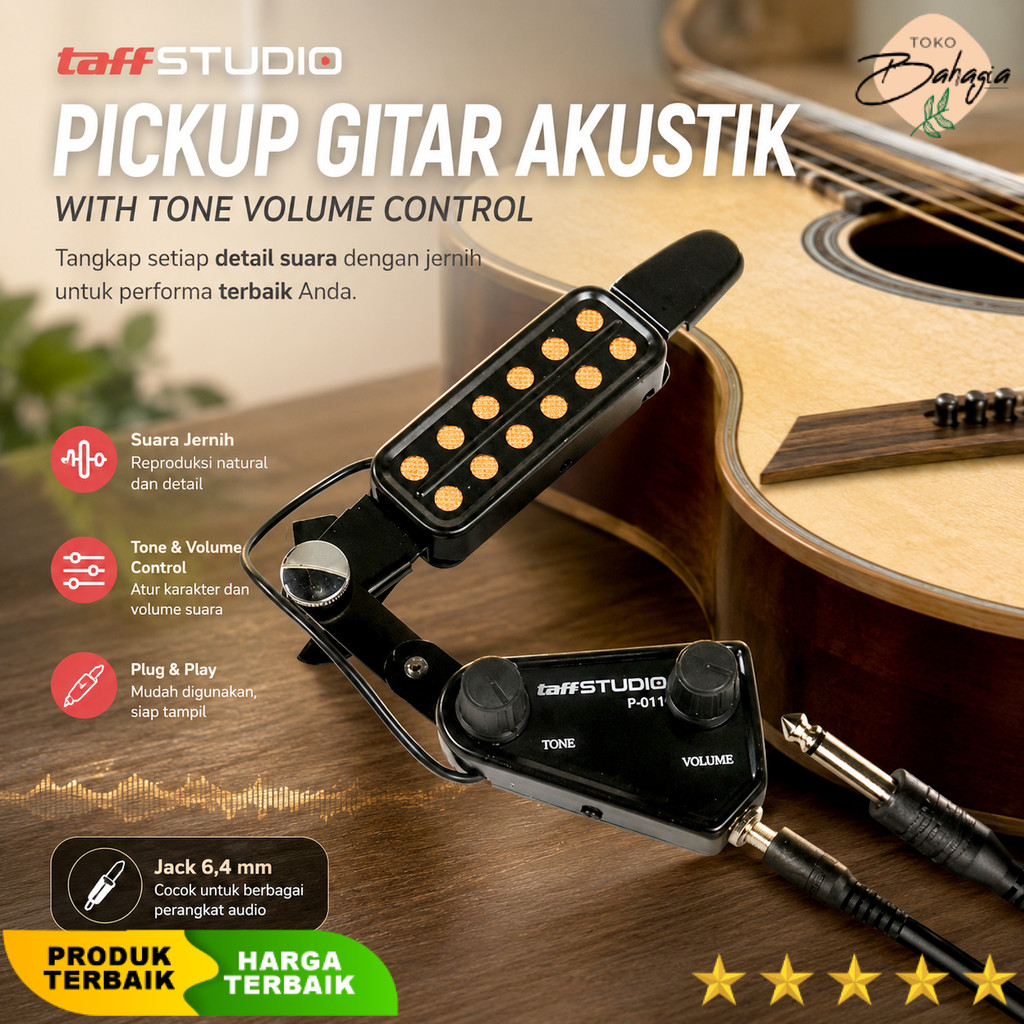 Pickup Gitar Akustik With Tone Volume Control - P-011