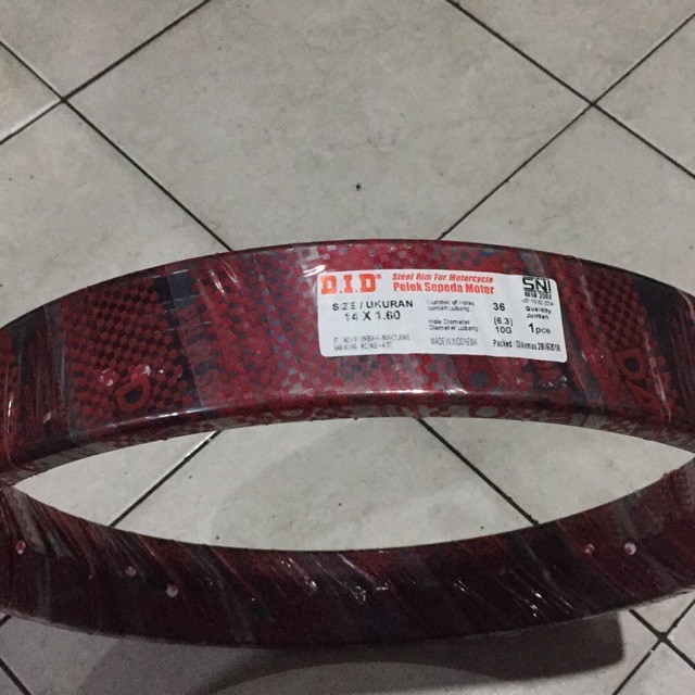 VELG DID HITAM RING 14 UKURAN 160