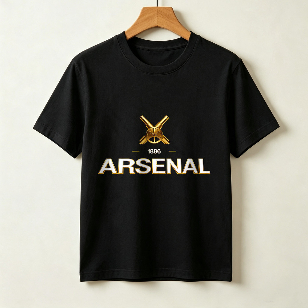 Kaos Pria Distro Original T Shirt Unisex Lengan Pendek Motif Arsenal Retro Kaos Band Kaos Sablon Aes
