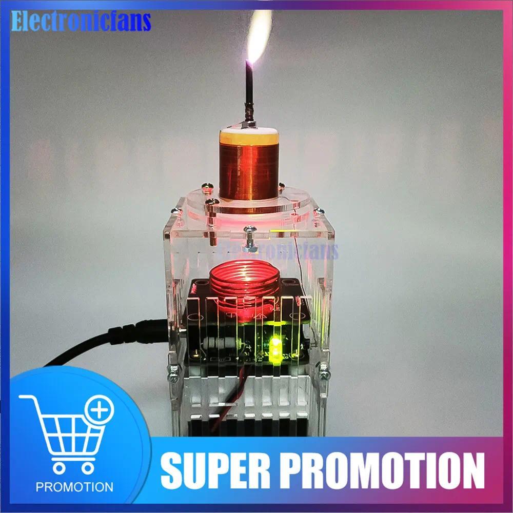 DC 36V-48V Tesla Coil High Frequency HFSSTC Electronic Candle Plasma Flame 40V High Voltage Pulse Ar