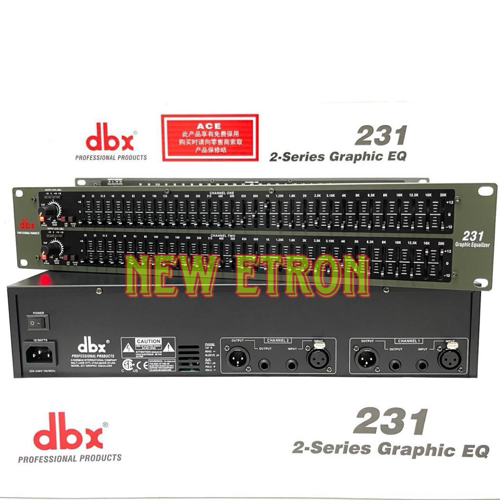 Equaliser Dbx 231 2-Series Graphic EQ Equalizer DBX231 Bagus Murah ( Bisa COD )