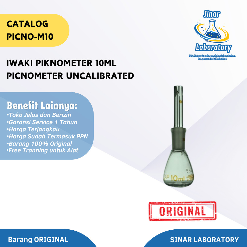 Iwaki Piknometer 10ml Picnometer Uncalibrated