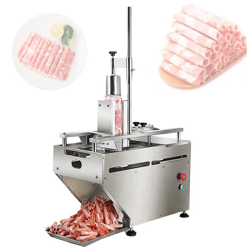 Automatic Meat Slicer Commercial Automatic Frozen Meat Slicer Lamb Roll Slicing Machine