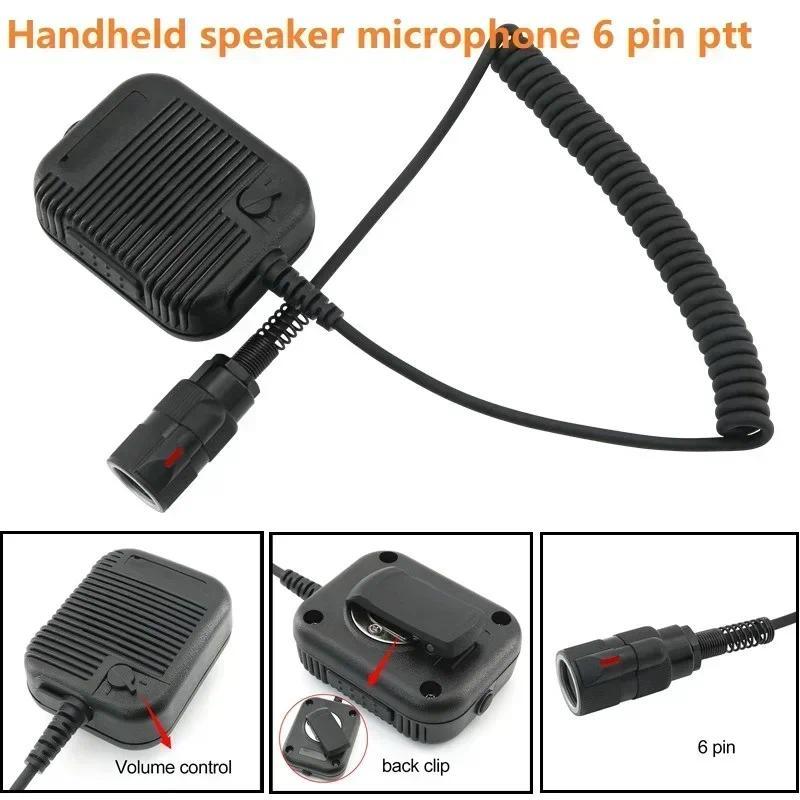 Tactical 6pin Ptt Handheld Speaker Microphone Tactical Military  Sports Adapter for PRC152 PRC148 PR