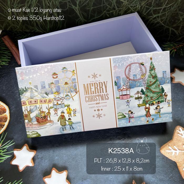 Kotak Natal K2538 Dus Christmas Box Ukuran Lengkap Sesuai Foto| K25