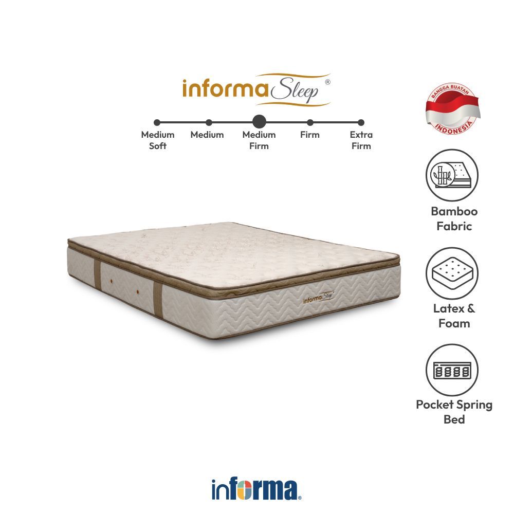 Informa Sleep Pallermo Kasur Pocket Springbed Springbed Mattress Kasur Pegas Saku Spring Mattress Po