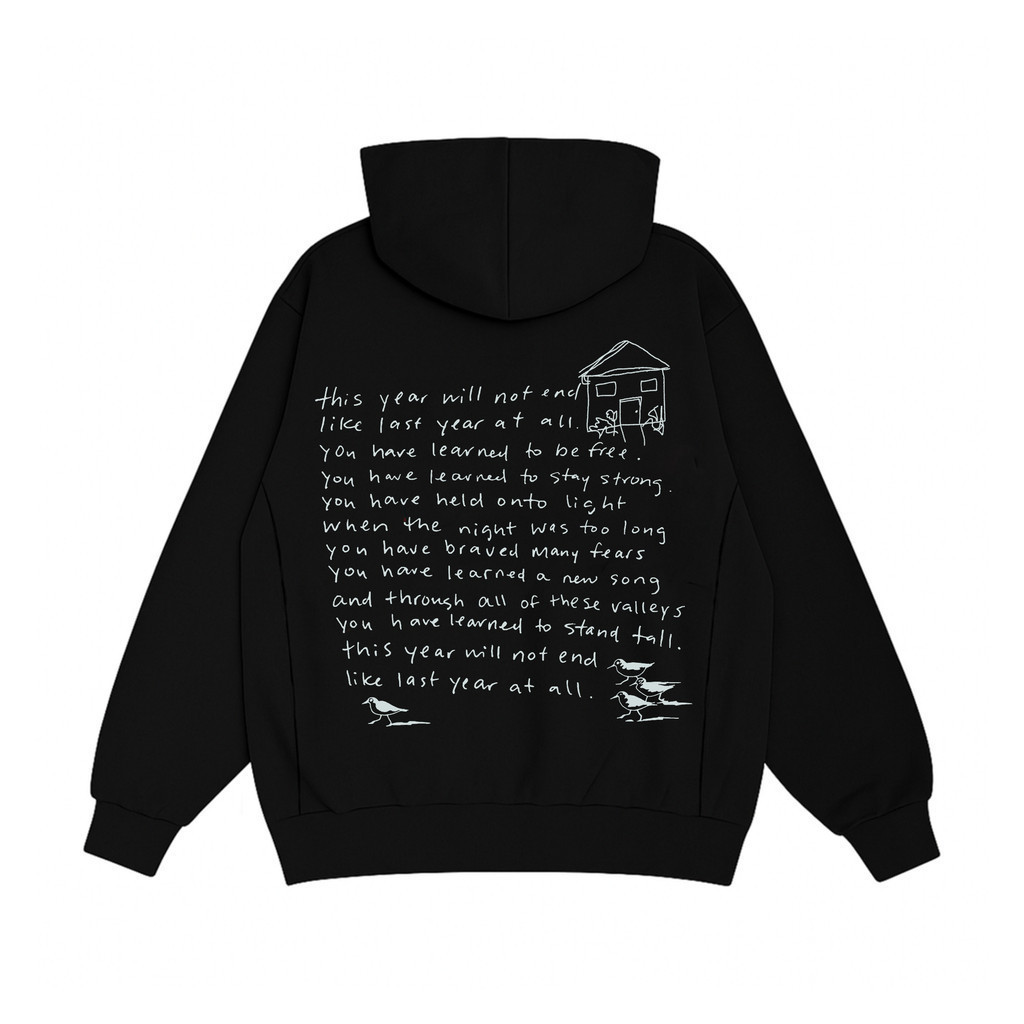 [HJ] Onoma Katun Bangkok - Oversized Hoodie Learned Black - Sweater