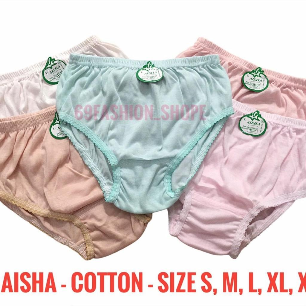 6PCS CELANA DALAM POLOS MURAH AISHA / APPLE BEST SELLER PRODUK READY S-M-L-XL-XXL CD MURAH HARGA 6PC
