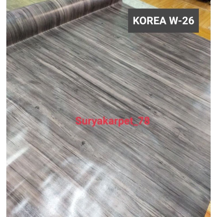 EstetikDecore KARPET LANTAI VINYL PLASTIK TEBAL IMPORT KOREA  LEBAR 2meter Tebal 0.5mm 1 ROLL