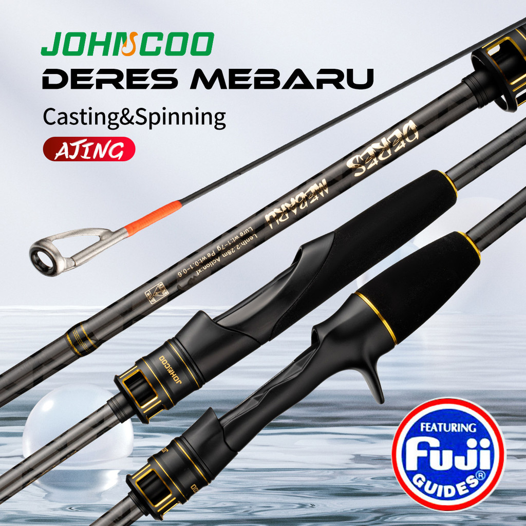 Ajing fishing rod spinning Casting rod 2.28m Rock Fishing Rod with Fuji Rings Mebaru rod 1-7g for st