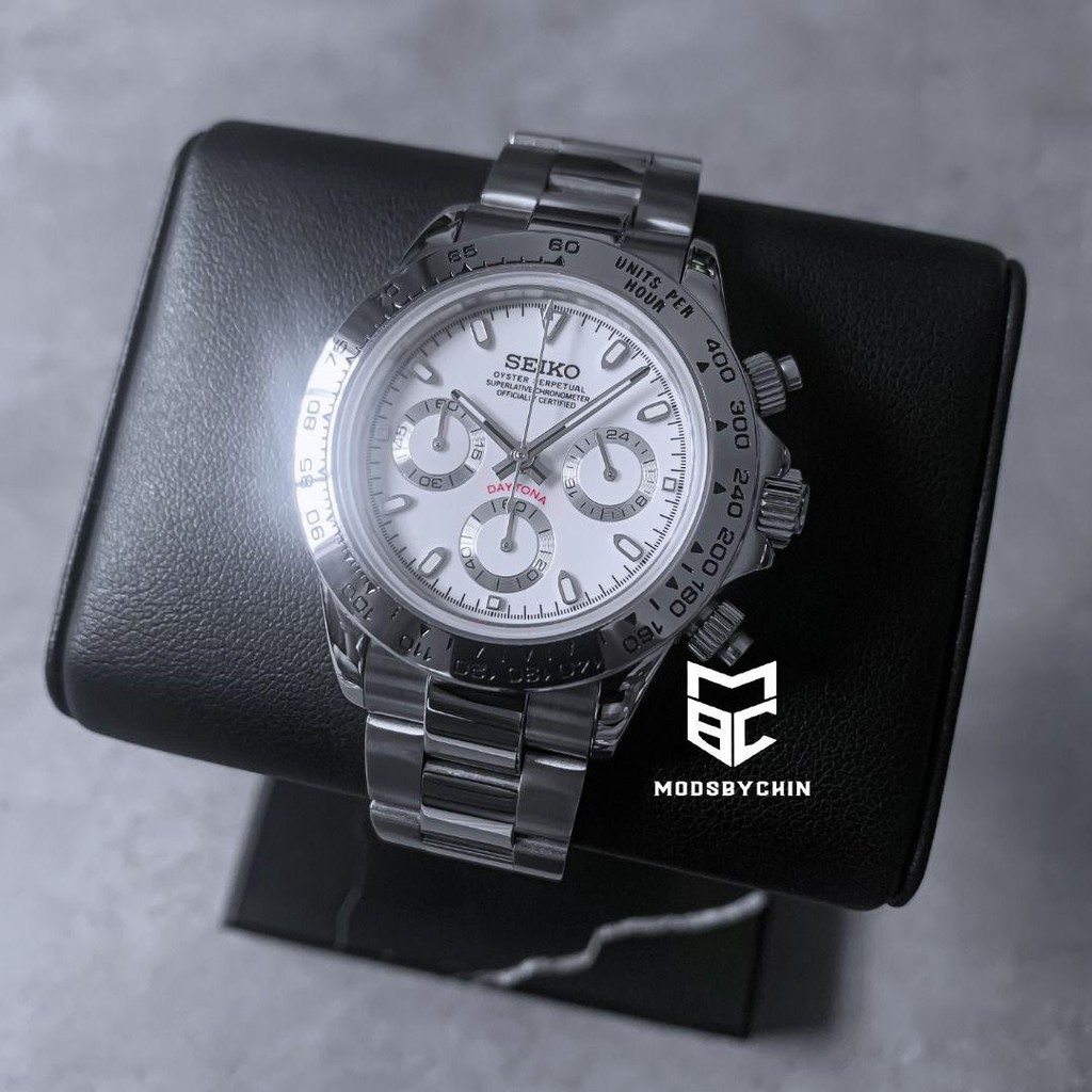 Seiko Daytona White Steel VK63 Chronograph
