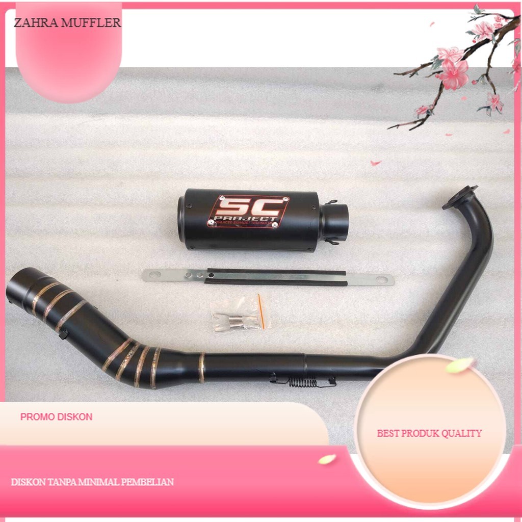 SILINCER KNALPOT RACING SC project  Fulset VIXION R15V3 V2 CBR150R CB150R GSX150 XABRE VERZA FU