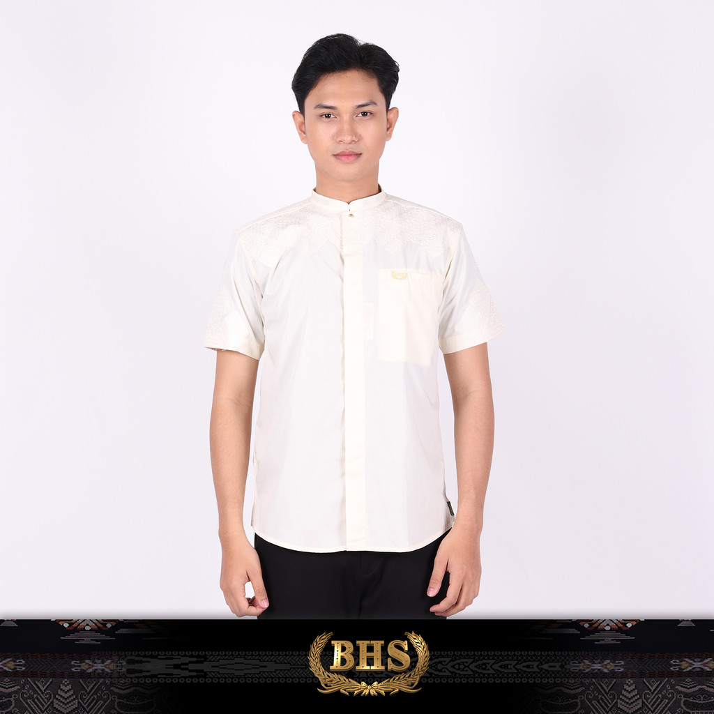 Baju Koko BHS Cosmo Ishaq Cream