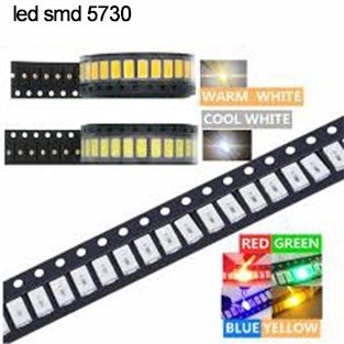 audiosby-LED SMD 5730 0.5W 3.2-3.5V lampu chip