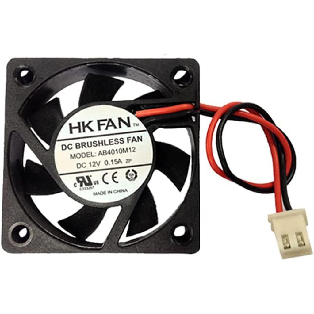 40mm x 40mm x 10mm 4010 12V 0.15A DC Brushless Ball Bearing Cooling Fan 2pin AB4010M12 UL