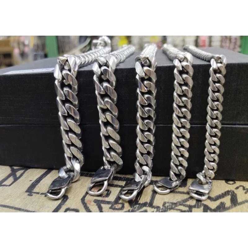 DISKON OBRAL HARGA Gelang Rantai Monel Baja Stainless Gelang Rante Titanium Asli Original Baja Putih