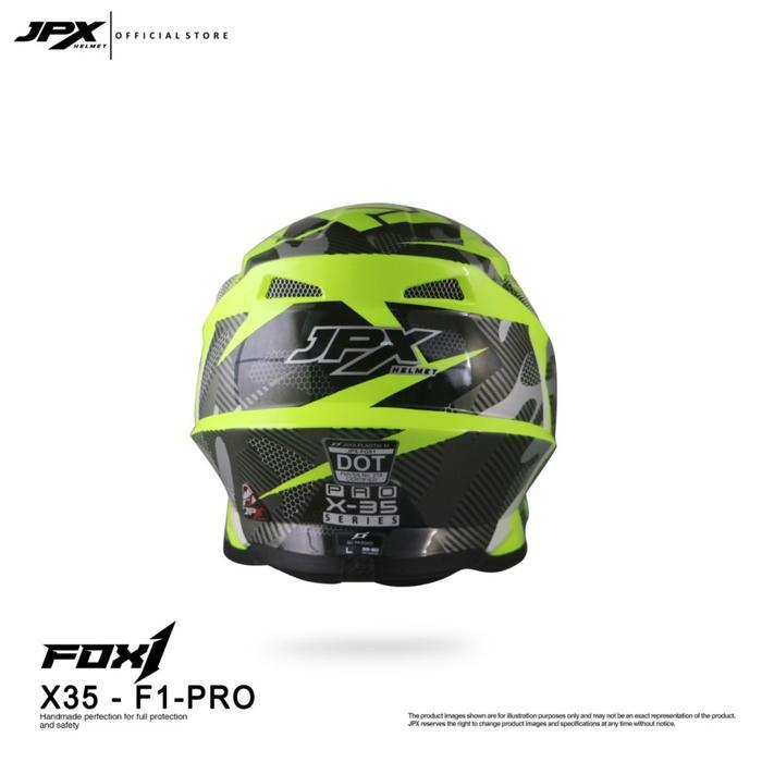 Helm JPX Fox1 Cross Full Face - X35 Fox1 Pro - FLUORESCENT YELLOW GLOSS, L