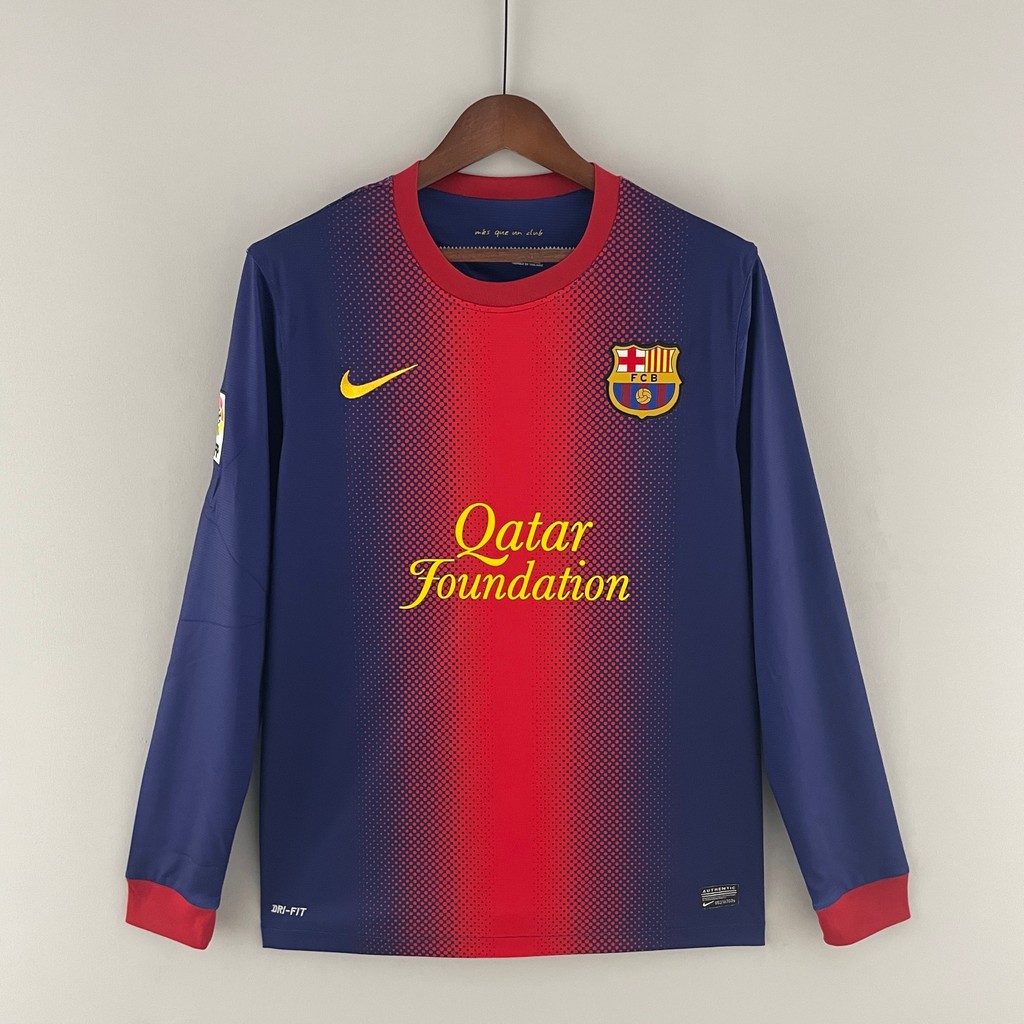 Jersey Retro long sleeve Barcelona 1213 home A50 T shirt pria