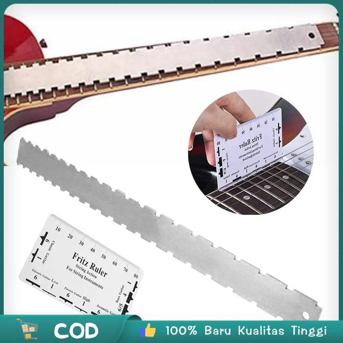 Fret Ruler Guitar Neck Notched Ruler Fret Leveling Skala Scale Fret Fretboard Fret Bender Alat Pres 