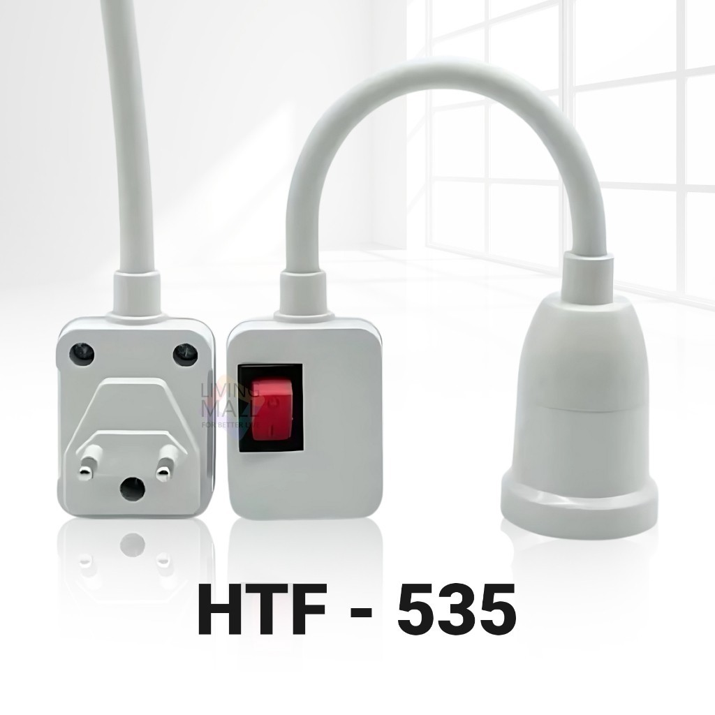 Fitting Lampu Meja Belajar / Senter E27 (Colok Listrik) | Fiting Fleksibel Serbaguna dengan Saklar

