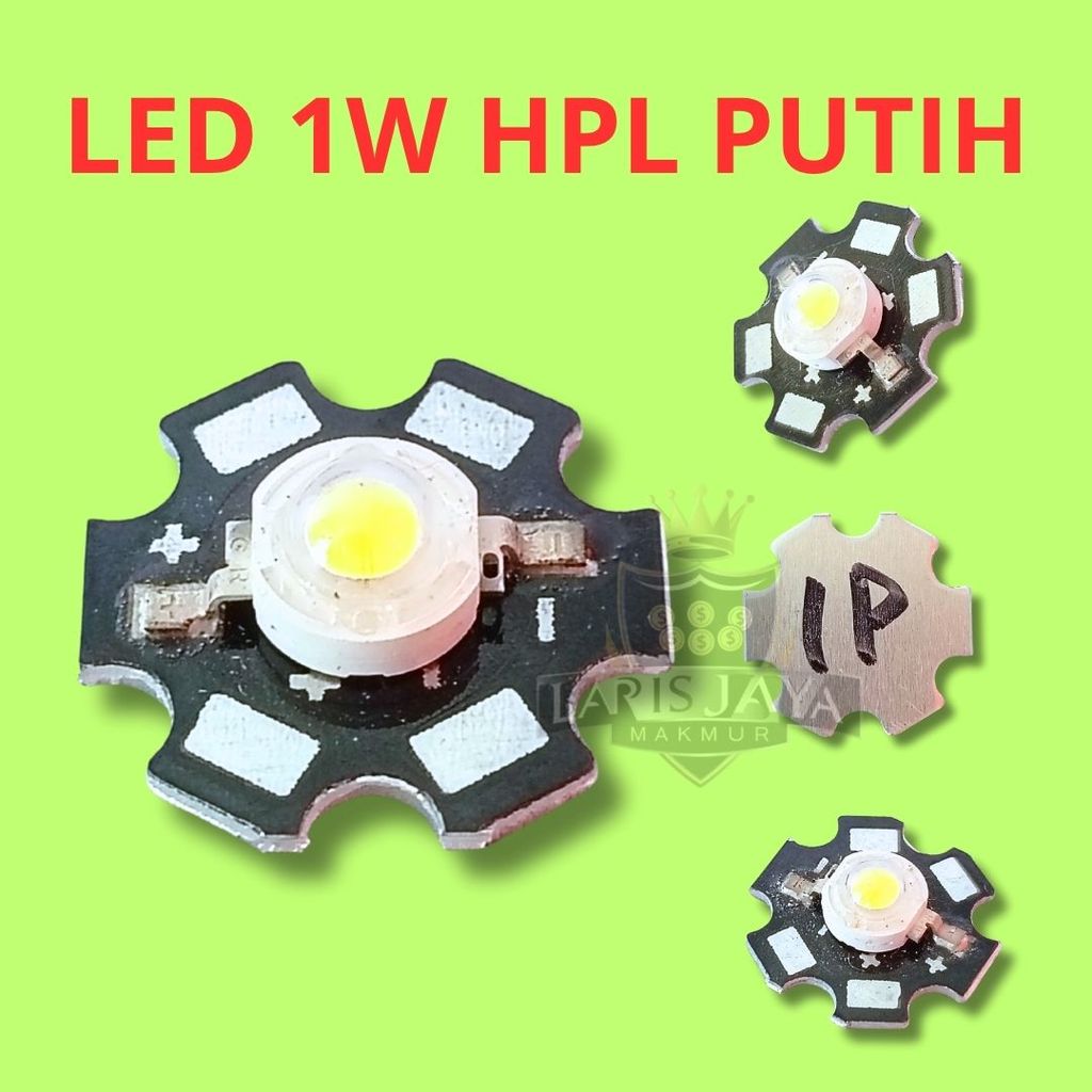 HPL LED 1 Watt Putih – Dengan Pendingin Heatsink