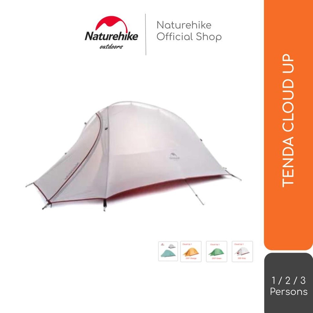 Tap Sport Naturehike Tenda Cloud Up 1 2 3 Orang 20D / 210T Camping 1P / 2P / 3P 2X Upgrade Double La