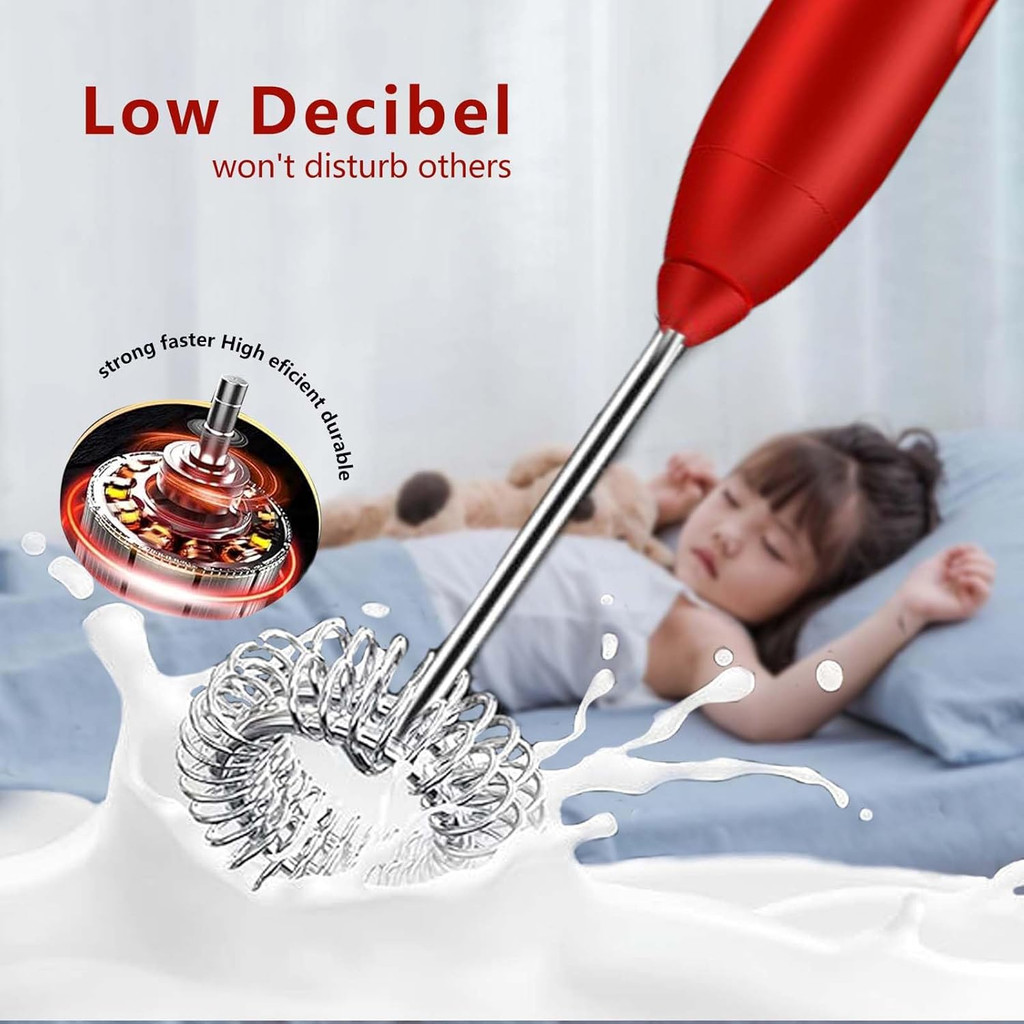 Milk Frother Rechargeable, Frother For Coffee & Milk Frother Rechargeable - Silent Operation, Milk F