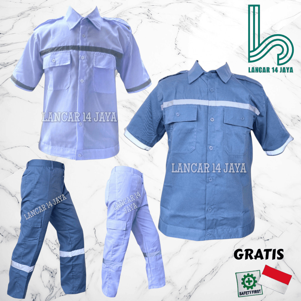 Wearpack Setelan Pendek - Set Safety Baju Kerja Murah Bandung
