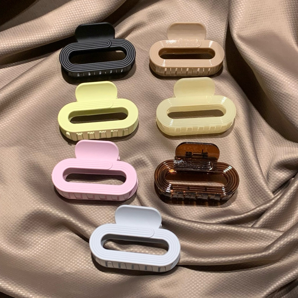 GROSIR Jedai Rambut Jumbo Oval Line Classic Jepit Rambut Elegant Feminim Hairclaw Jepitan Kep