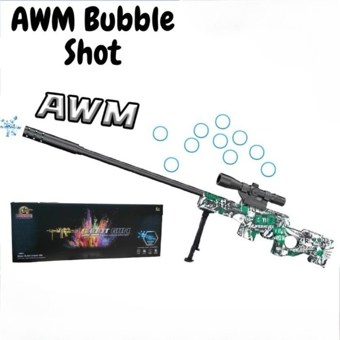 gregorius gun 80cm bubble shoot Mainan tembakan Gel Blaster  mainan Pistol Anak  peluru air jelly wa