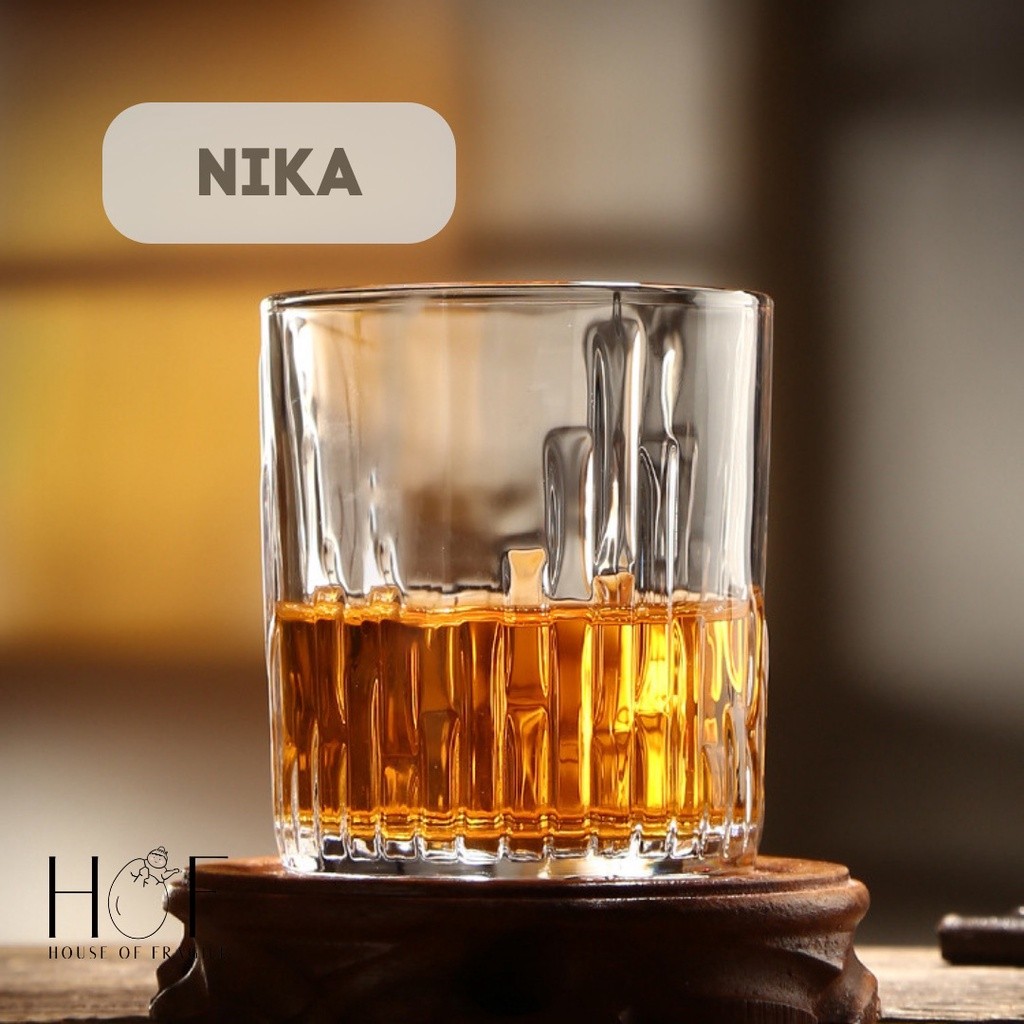 NIKA Gelas Whiskey Crystal Gelas Kaca Gelas Kafe Gelas Unik Cangkir Kaca Transparan