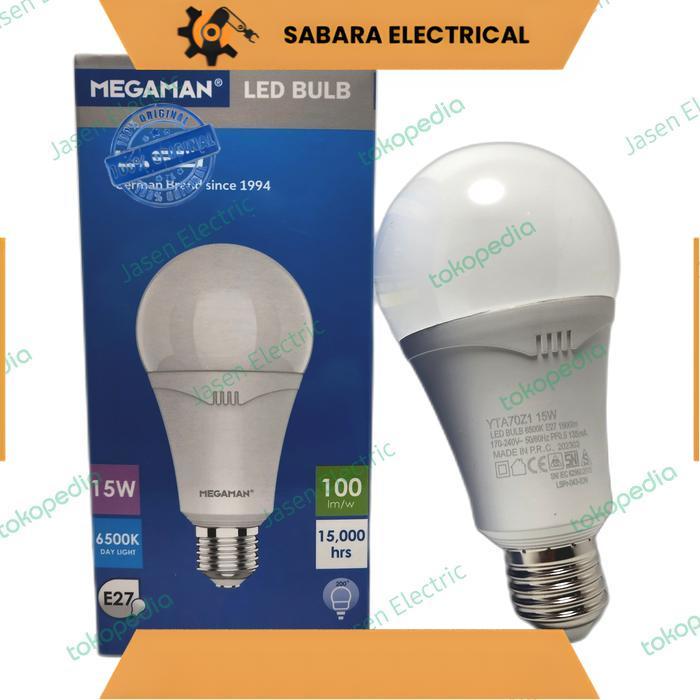 LAMPU LED MEGAMAN 15W 15WATT CAHAYA PUTIH
