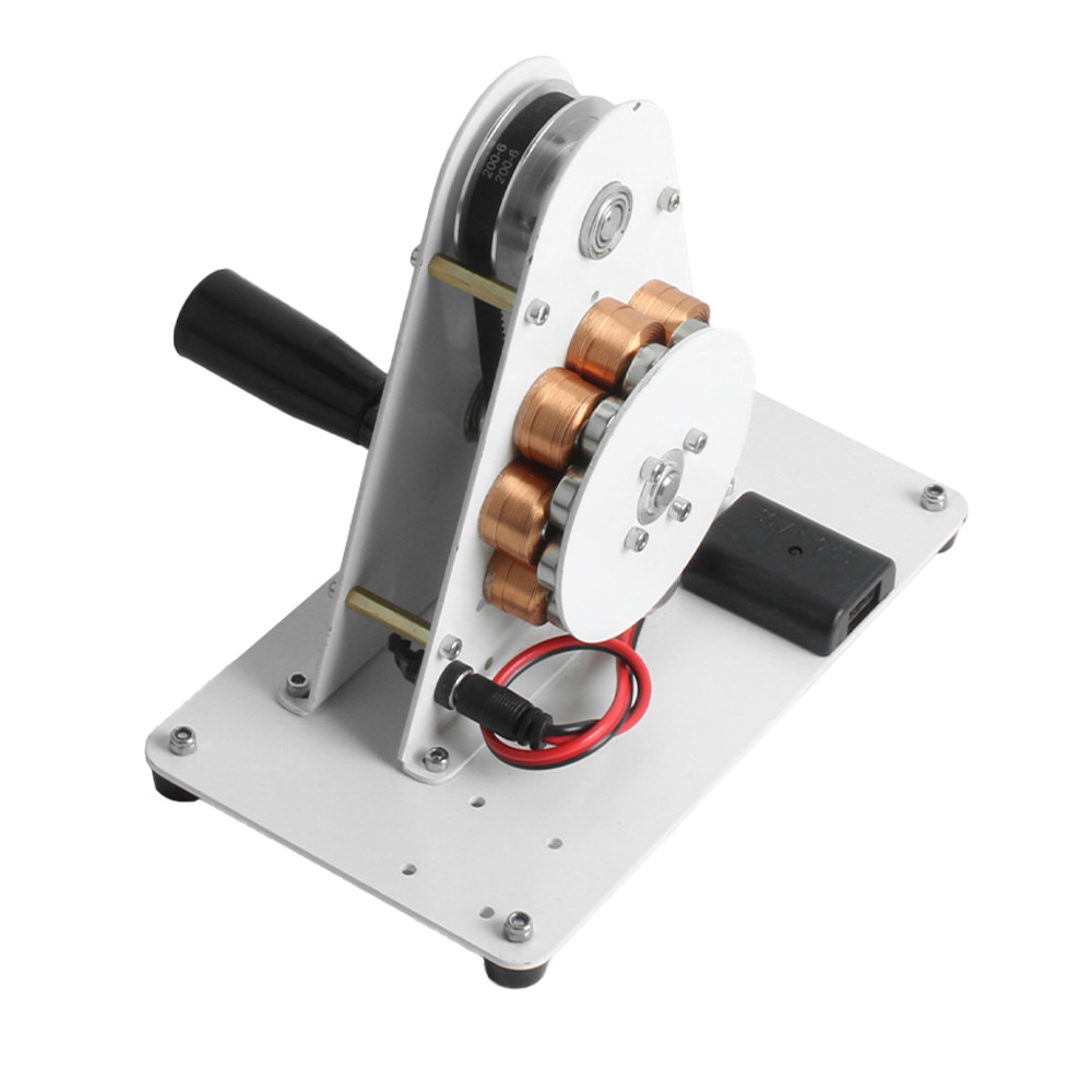 Mini Hand Crank Generator Emergency USB Charging 12V Permanent Magnet Low Power Generator Physics El