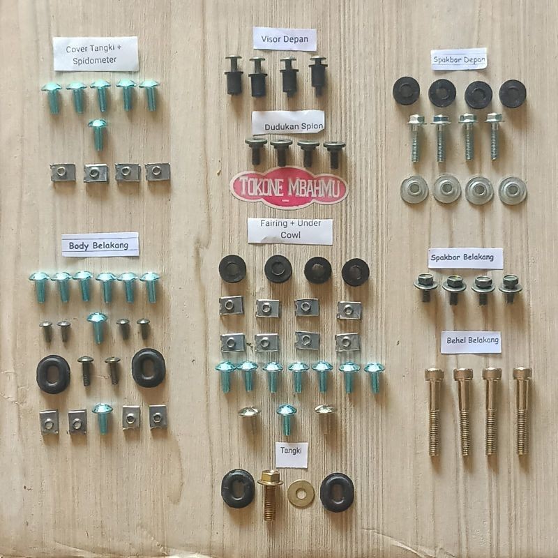 COD Baut Full Set Cover Body Bodi Minerva 150 R old / Lama Motorcycle