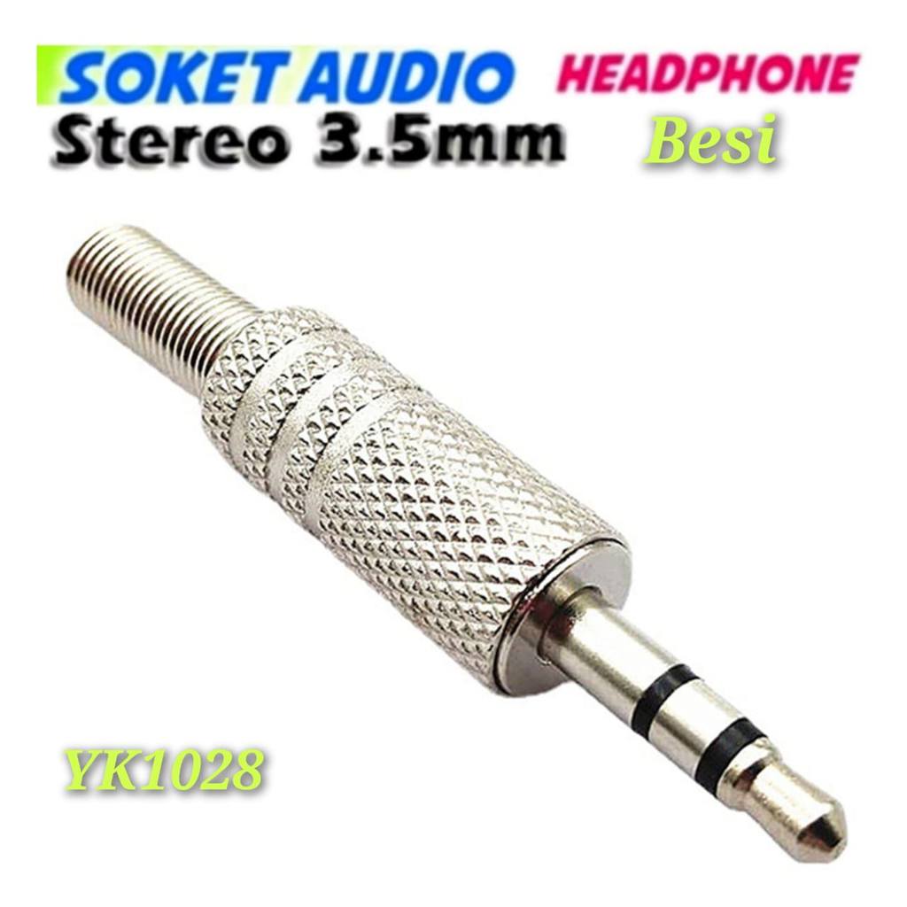 Konektor Jack Audio Male 3.5 mm Stereo Besi