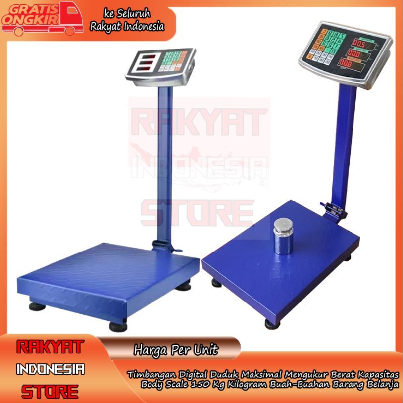 Timbangan Digital Duduk Maksimal Mengukur Berat Kapasitas Body Scale 150 Kg Kilogram Buah-Buahan Bar