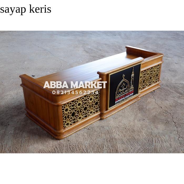 meja majelis ukir - mimbar duduk -mimbar kayu SY22