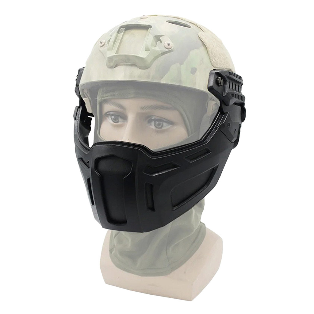 New Tactical FAST Helmet Half Face Mask Hunting Airsoft CS Game Paintball Mask Helmet Accessories Ge