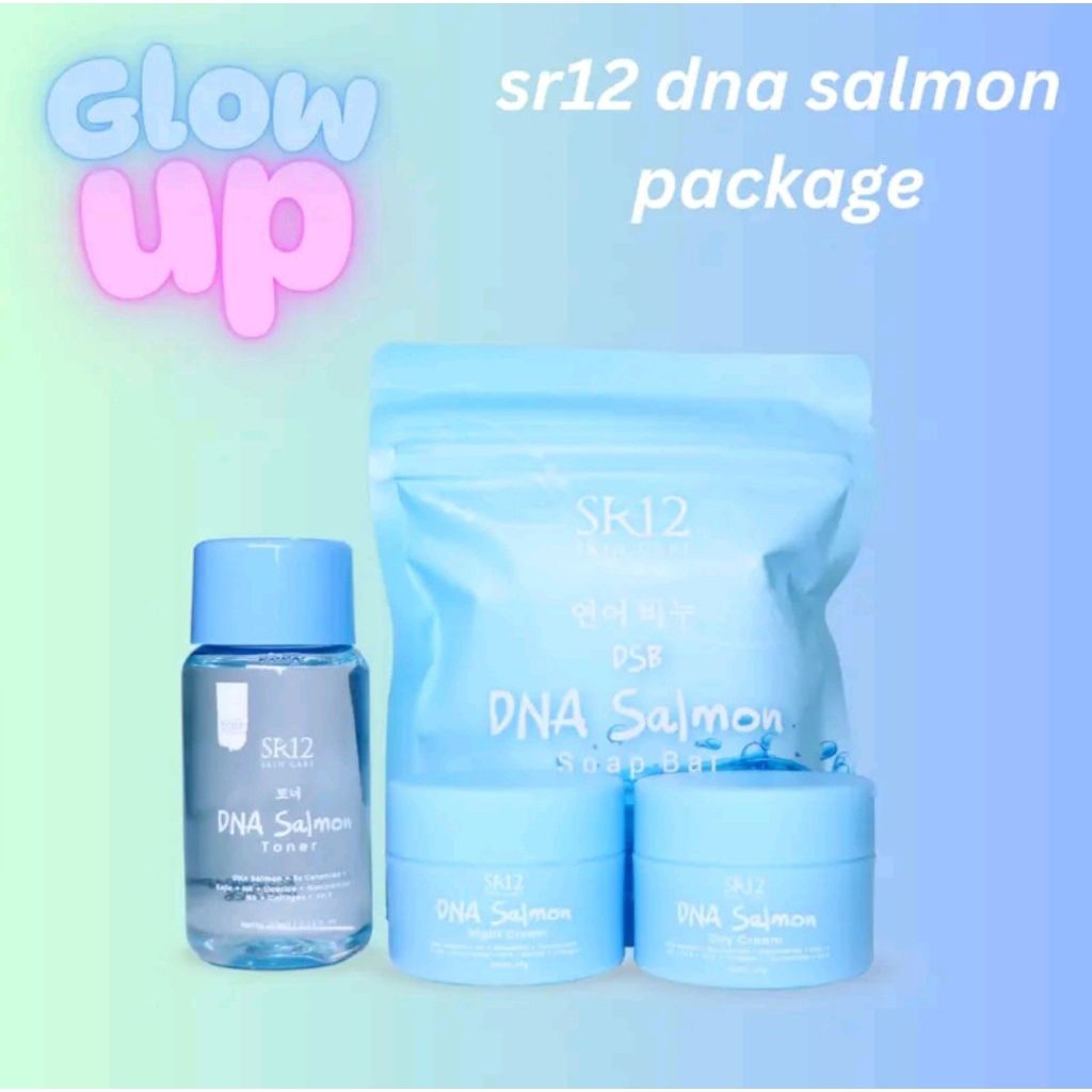 Paket Skincare DNA Salmon SR12 ORI Mencerahkan wajah agen resmi sr12 paket set kecantikan