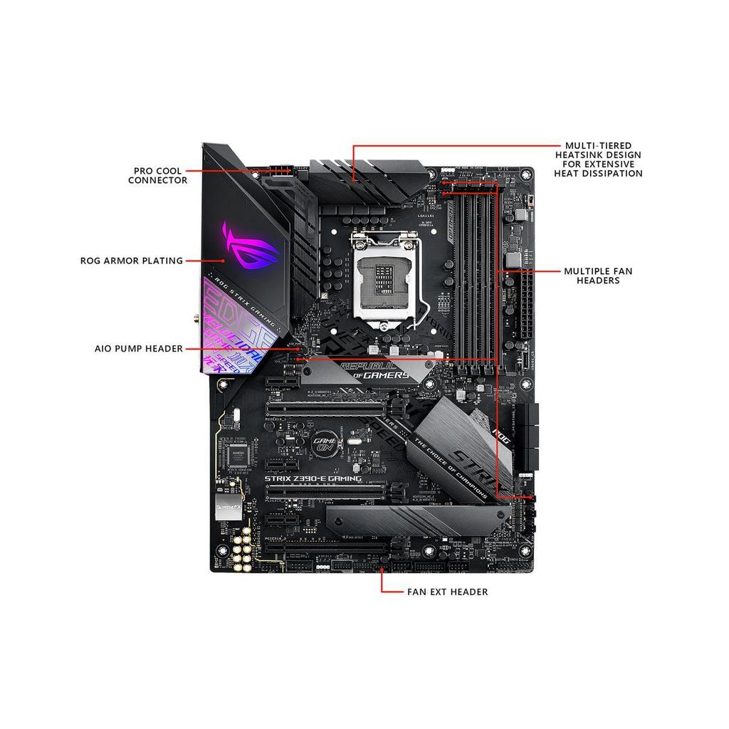 ASUS ROG Strix Z390-E Gaming LGA 1151 (300 Series) Intel Z390 SATA 6Gb/s ATX Intel Motherboard