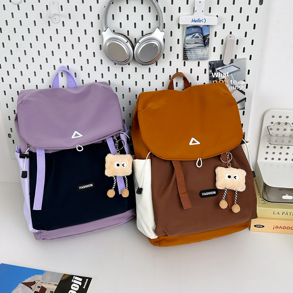 Tas Wanita Ransel Kecil Baru Ukuran Besar dan Kecil Tas Bahu Ganda Kapasitas Besar Ransel Santai Bah