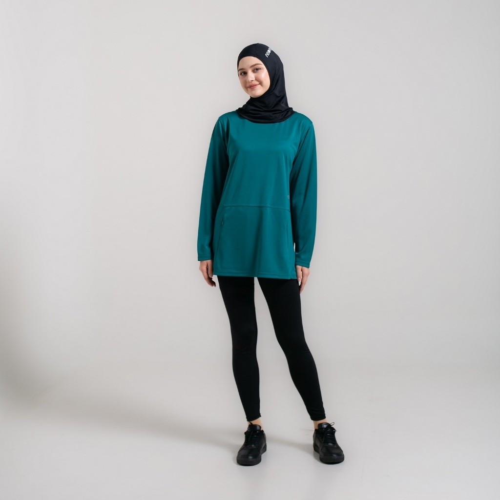 NOORE SPORT HIJAB - Noore - Meriliane - Pro Top Baju Olahraga Wanita - Lightweight Quick Dry Breatha