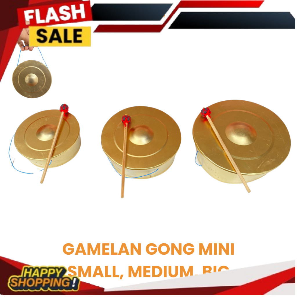 Gamelan Gong Mini, Medium, dan Big - kenong - Gong bali - Mainan Gong - Mainan Gamelan - Alat musik 