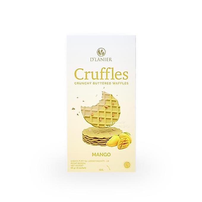 D'Lanier Cruffles Crunchy Waffles / Biskuit Waffle Salut Coklat 66GR