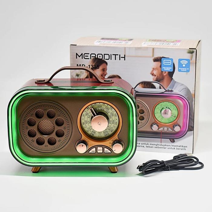 Radio 1315BT FM/AM/SW Retro Klasik Portabel Speaker Bluetooth Radio Cas | Listrik | Speaker Jadul Ra