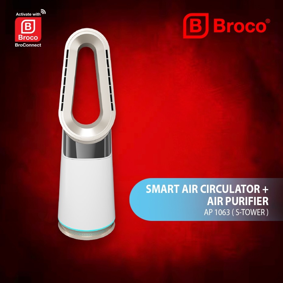 BROCO Smart Air Circulator + Air Purifier (S-Tower) AP 1063